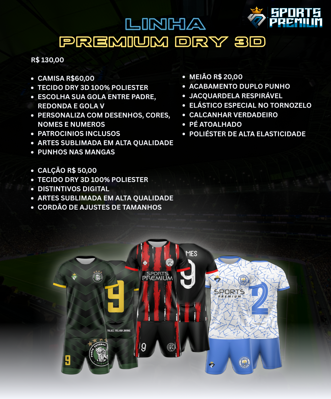 baner linha de camisa monile sports premium