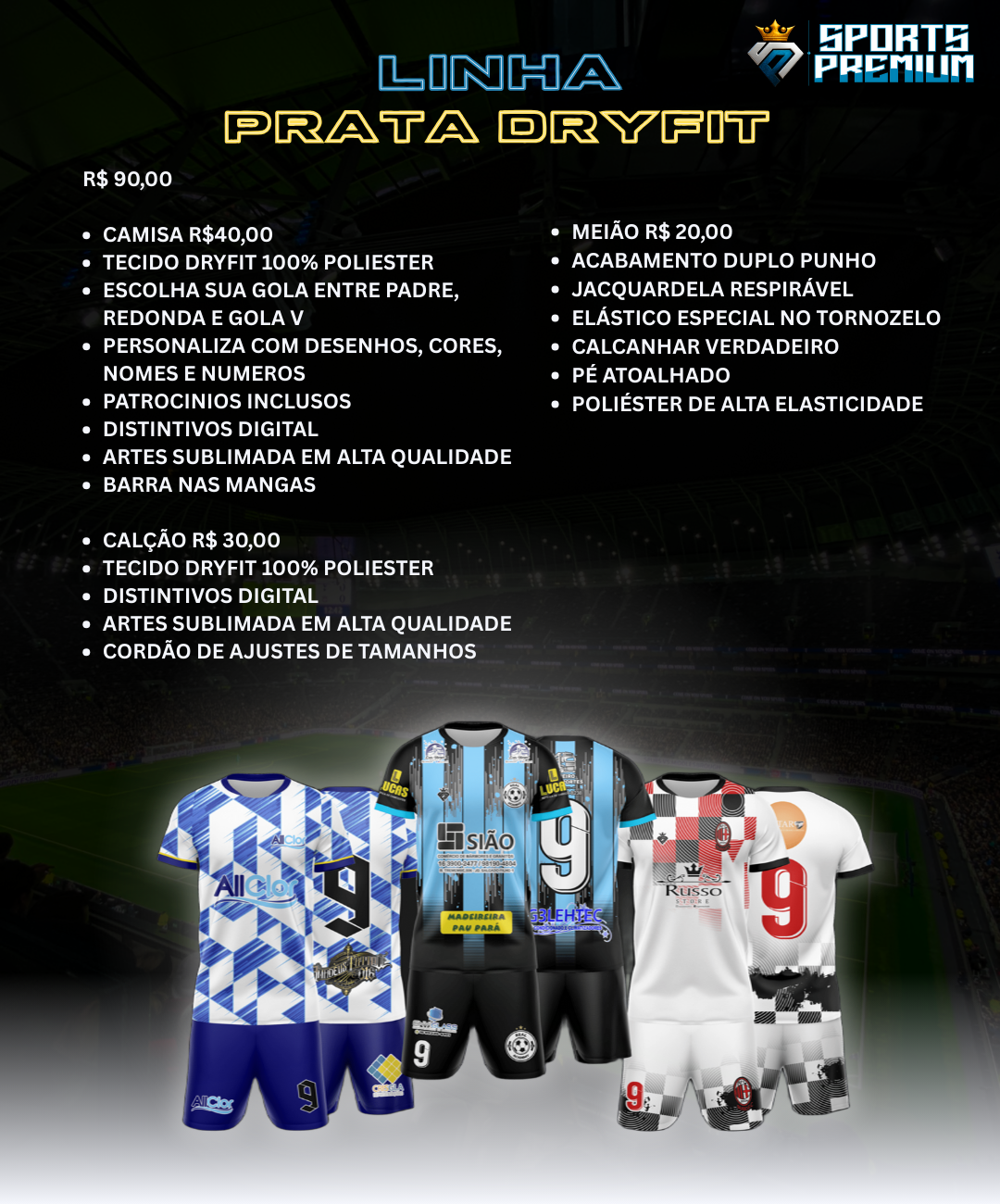baner linha de camisa monile sports premium